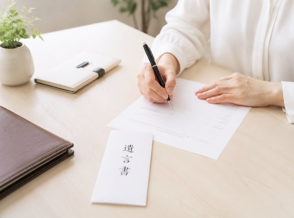 遺言書を作成する様子